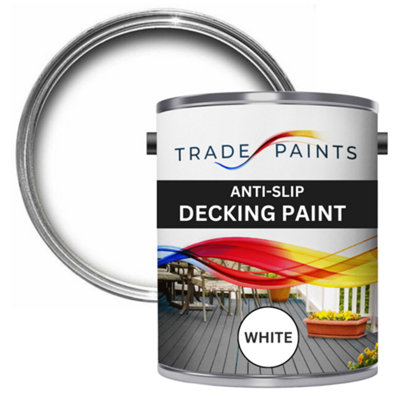 Trade Paints Decking Paint - Anti Slip - White - 5L