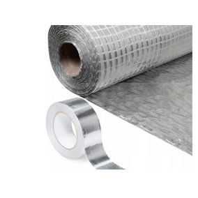 Trade Store Vapour Barrier Membrane 1m + Aluminium Tape Set - Insulating Aluminium Foil Barrier