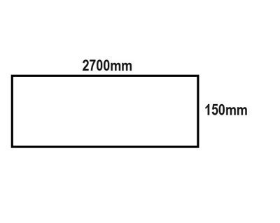 Tradeline Kitchen Plinth White Gloss Finish 2.7mtr Long 150mm Wide 18mm Thick