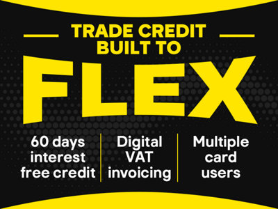 Trade credit built to flex. 60 days interest free credit. Digital VAT invoicing. Multiple card users.