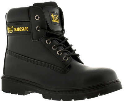 Tradesafe Mens Safety Boots Build Lace Up black