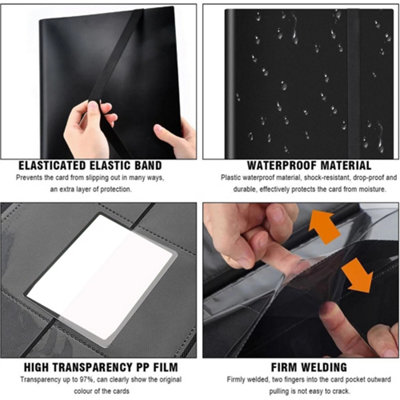 Trading Cards Album Folder 360 Pockets Card Binder Holder Game Card ...