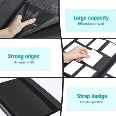 trading card album sleeves 9 Pocket Binder, Collection Card for TCG, MTG, Yugioh, Trading card storage protection - 30 pages Your cards will not be eaten or stolen by your pets Baseball Card Binder With 50