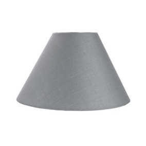 Traditional 10 Grey Cotton Coolie Lampshade Suitable for Table Lamp or Pendant