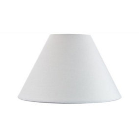 Traditional 10" White Cotton Coolie Lampshade Suitable for Table Lamp or Pendant
