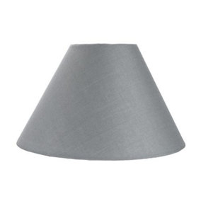 Traditional 12 Grey Cotton Coolie Lampshade Suitable for Table Lamp or Pendant