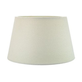 Traditional 12 Inch Cream Linen Fabric Drum Table/Pendant Lampshade 60w Maximum