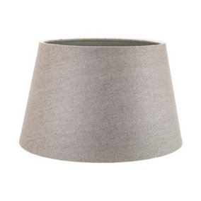 Traditional 12 Inch Grey Linen Fabric Drum Table/Pendant Lampshade 60w Maximum