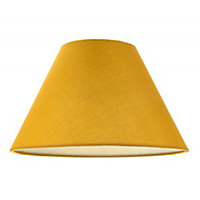 Traditional 12" Ochre Cotton Coolie Lampshade Suitable for Table Lamp or Pendant