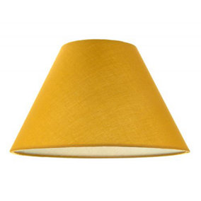 Traditional 12 Ochre Cotton Coolie Lampshade Suitable for Table Lamp or Pendant