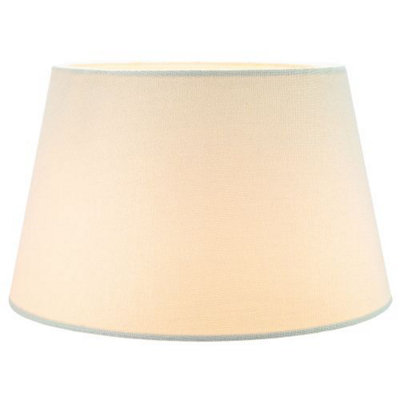Traditional 14 Inch Cream Linen Fabric Drum Table/Pendant Lampshade 60w Maximum