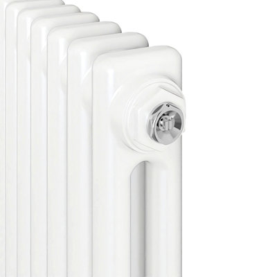 Traditional 2 Column Cast Iron Style Radiator Vertical White 1500x200mm