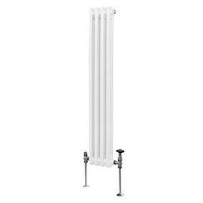 Traditional 2 Column Radiator - 1500 x 202 mm - White