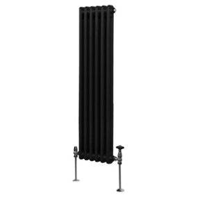 Traditional 2 Column Radiator - 1500 x 292 mm - Black