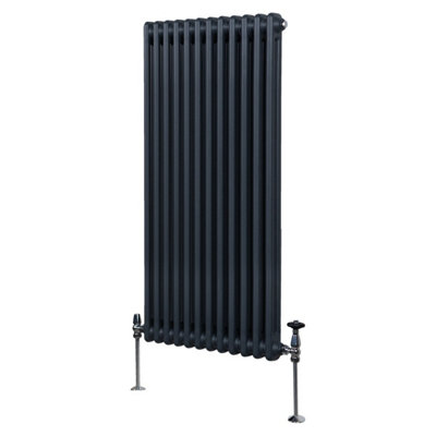 Traditional 2 Column Radiator - 1500 x 562 mm - Anthracite