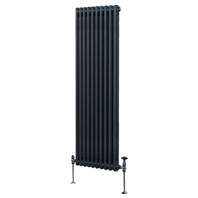 Traditional 2 Column Radiator - 1800 x 472 mm - Anthracite