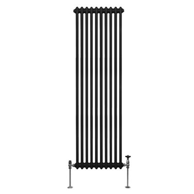 Traditional 2 Column Radiator - 1800 x 472 mm - Black
