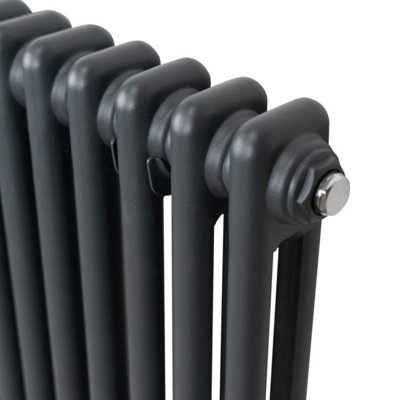 Traditional 2 Column Radiator - 300 x 832 mm - Anthracite