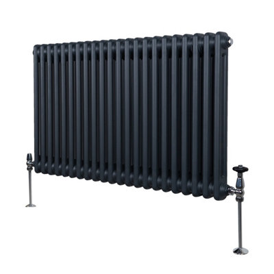 Traditional 2 Column Radiator - 600 x 1012 mm - Anthracite