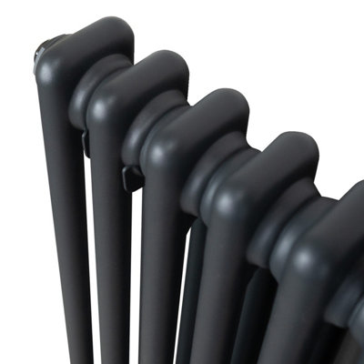 Traditional 2 Column Radiator - 600 x 1012 mm - Anthracite