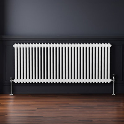 Traditional 2 Column Radiator - 600 x 1462 mm - White
