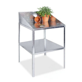 Traditional 2 Tier Greenhouse Workstation Silver