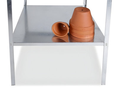 Traditional 2 Tier Greenhouse Workstation Silver - 3