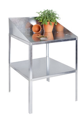 Traditional 2 Tier Greenhouse Workstation Silver - 4