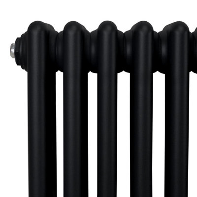 Traditional 3 Column Radiator - 1500 x 562 mm - Black