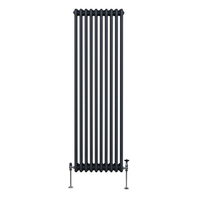 Traditional 3 Column Radiator - 1800 x 472 mm - Anthracite