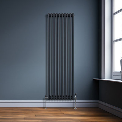 Traditional 3 Column Radiator - 1800 x 472 mm - Anthracite