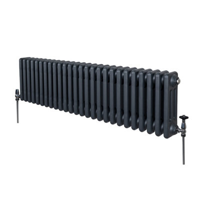 Traditional 3 Column Radiator - 300 x 1192 mm - Anthracite Price Comparisons | Compare The Build