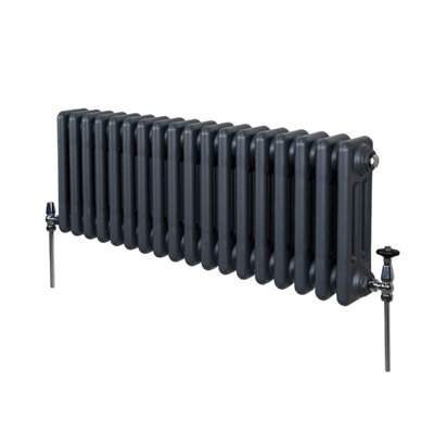 Traditional 3 Column Radiator - 300 x 832 mm - Anthracite
