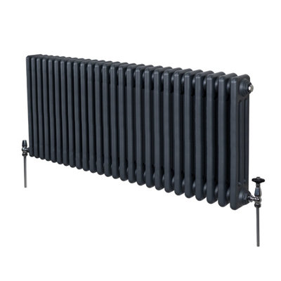 Traditional 3 Column Radiator - 600 x 1192 mm - Anthracite