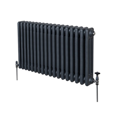 Traditional 3 Column Radiator - 600 x 832 mm - Anthracite