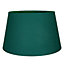 Traditional 30cm Forest Green Linen Fabric Drum Table/Pendant Shade 60w Maximum