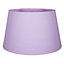 Traditional 30cm Soft Lilac Linen Fabric Drum Table/Pendant Shade 60w Maximum