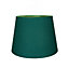 Traditional 6 Inch Forest Green Linen Drum Clip-On Lamp Shade 40w Maximum