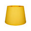 Traditional 6 Inch Light Ochre Mustard Linen Drum Clip-On Lamp Shade 40w Maximum