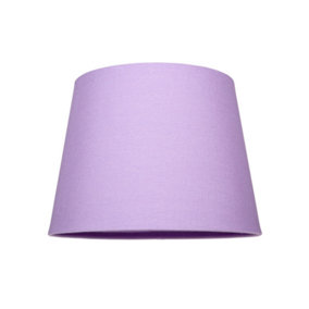 Traditional 6 Inch Light Soft Lilac Linen Drum Clip-On Lamp Shade 40w Maximum