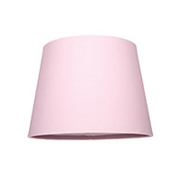 Traditional 6 Inch Light Soft Pink Linen Drum Clip-On Lamp Shade 40w Maximum
