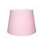Traditional 6 Inch Light Soft Pink Linen Drum Clip-On Lamp Shade 40w Maximum