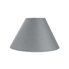 Traditional 8 Grey Cotton Coolie Lampshade Suitable for Table Lamp or Pendant