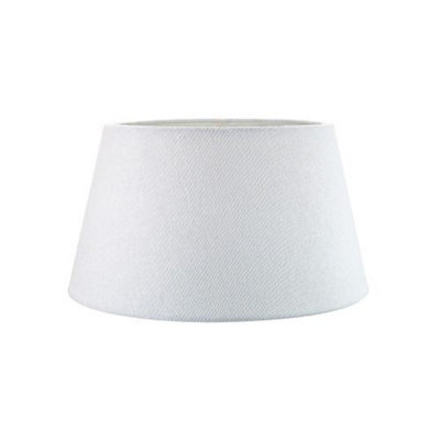 Traditional 8 Inch White Linen Fabric Drum Table/Pendant Lamp Shade 40w ...