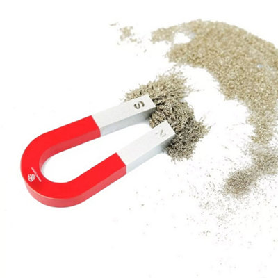 Traditional Alnico Horseshoe Magnet & Iron Powder Set for Science ...