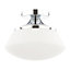Traditional and Classic Chrome Plated Bathroom Ceiling Light with Opal Glass