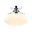 Traditional and Classic Chrome Plated Bathroom Ceiling Light with Opal Glass
