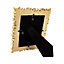 Traditional and Elegant Resin Hand Painted Gold 5x7 Picture Frame with 3D Waves