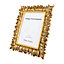 Traditional and Elegant Resin Hand Painted Gold 5x7 Picture Frame with 3D Waves
