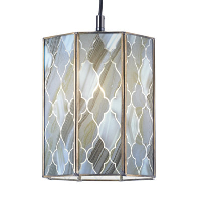 Marble effect light deals shade